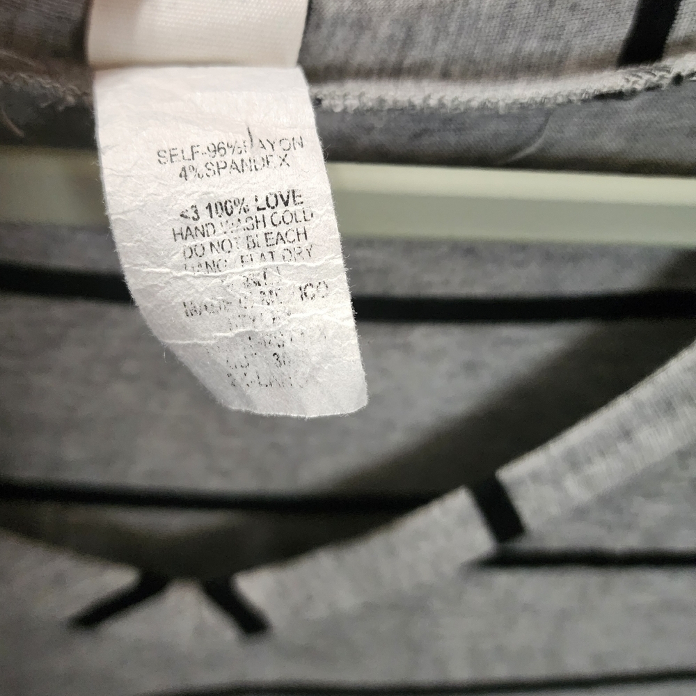 Minimalist Striped V Neck Long Sleeve Top | Sew In Love | 2X - Picture 3 of 4